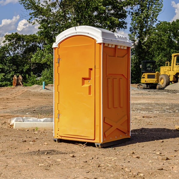 how often are the porta potties cleaned and serviced during a rental period in Ste Marie